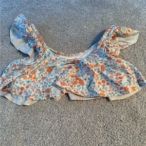 Cute Floral Kids Bathing Suit Top